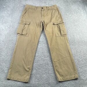 Timberland Pants Mens 35x29 Tan Khaki Cargo‎ Bryant Lake Relaxed Baggy Skater